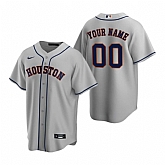 Houston Astros Customized Nike Gray Stitched MLB Cool Base Road Jersey,baseball caps,new era cap wholesale,wholesale hats